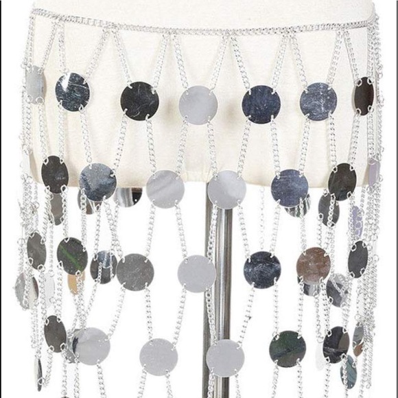 LUCINA Chainmail Sequin Skirt - Picture 2 of 6